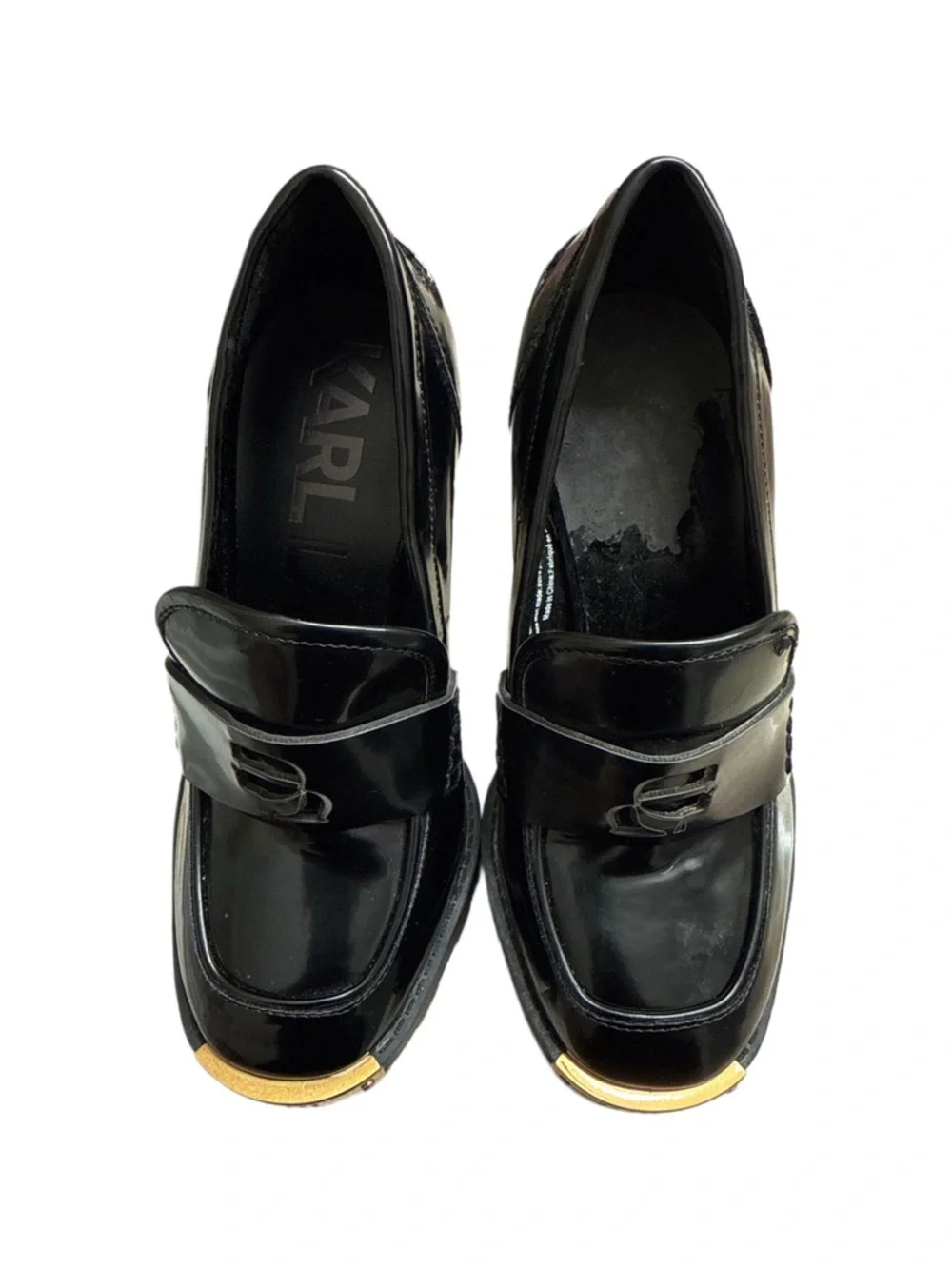 KARL LAGERFELD PARIS VIRNA PLATFORM HIGH HEELS OXFORDS - Picture 6 of 9